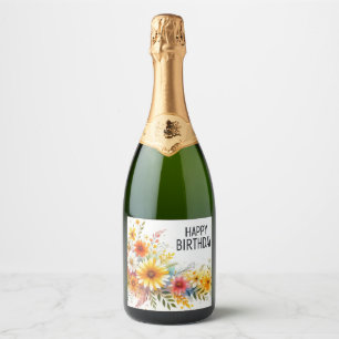 étiquette bouteille de champagne