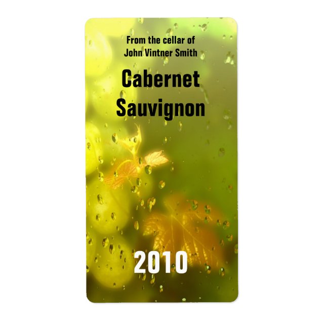 Étiquette bouteille de vin (Devant)