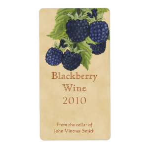 Étiquette bouteille de vin Blackberry