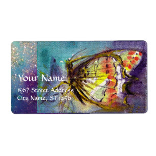 ÉTIQUETTE BOUTEILLE MAGIQUE EN PARKLES D'OR BLEU