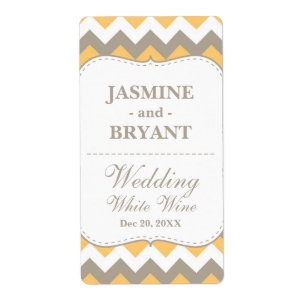 Étiquette Bouteille mariage Chevron Motif Favoriser