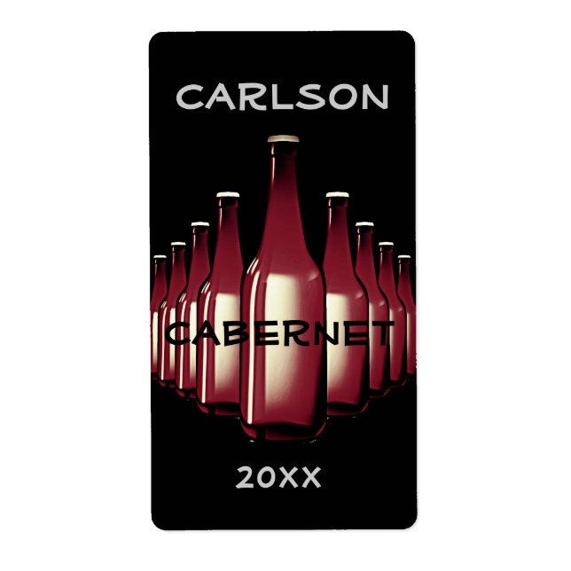 Étiquette Bouteilles à vin (Devant)