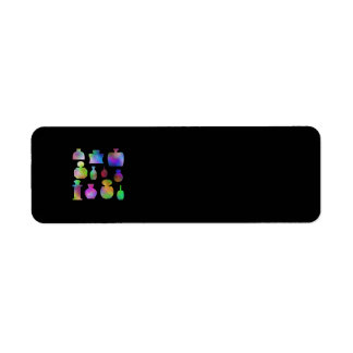 Étiquette Bouteilles De Parfums Multicolores.