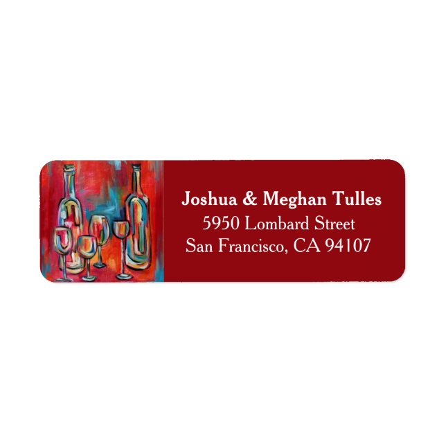 Étiquette Bouteilles et verres Il Vino (Devant)