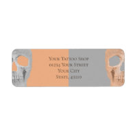 Boutique de tatouage gothique demi-crâne visage gr