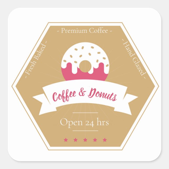 Étiquette Boutique Donut (Devant)