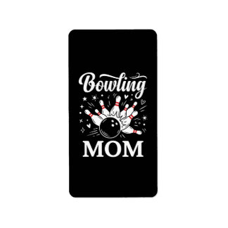 Étiquette Bowling Mom Heart Pins Funny League Mothers Day