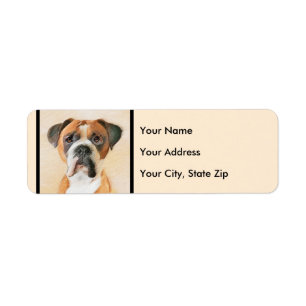 Étiquette Boxer Dog Peinture Non Décroché Art animal origina