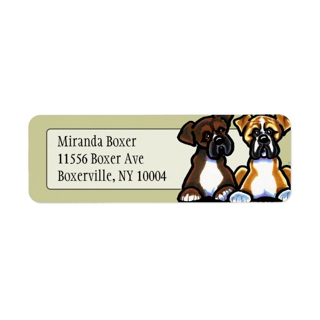 Étiquette Boxer Tan Tan pour brindilles noires et brindilles (Devant)