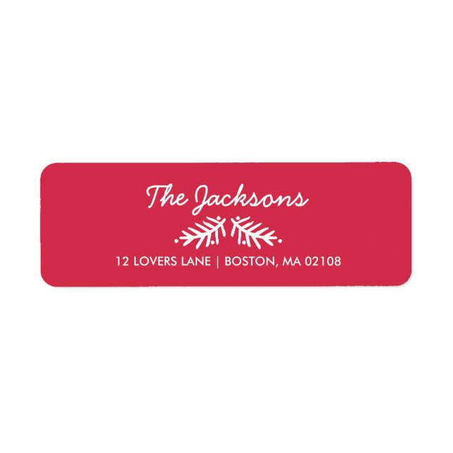 Étiquette Bracelet moderne Script de Noël brillant Rouge (Devant)