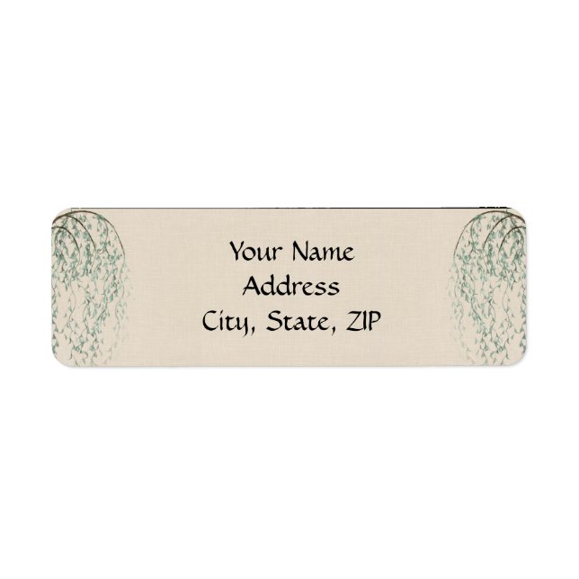 Étiquette Branche de saule sur lin (Devant)