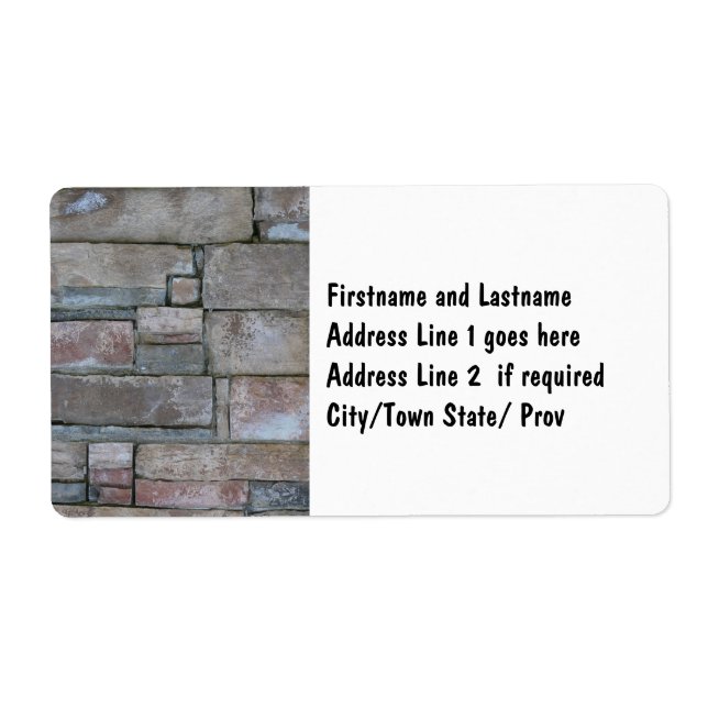 Étiquette Brickwork pour Mason ou Couche de brique (Devant)