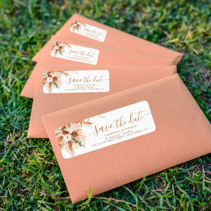 Étiquette Bright Boho Enregistrer La Date Mariage Adresse De