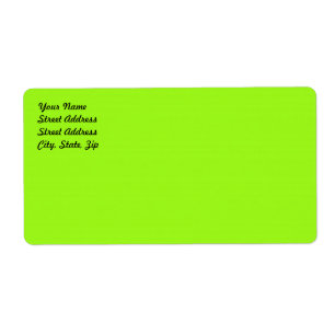 Étiquette Bright Chartreuse Green Shipping Label