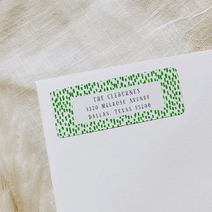 Étiquette Bright Green Dashing Return Address Label