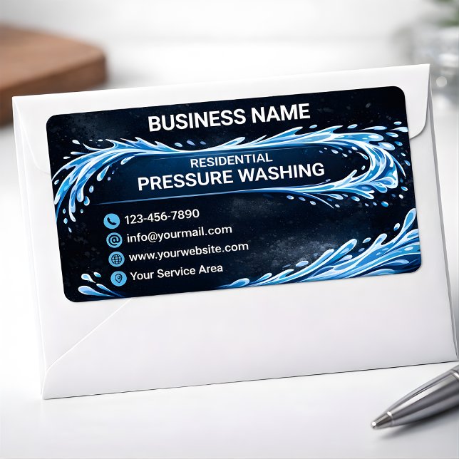 Étiquette Bright Water Guardian Residential Pressure Washing (Créateur téléchargé)