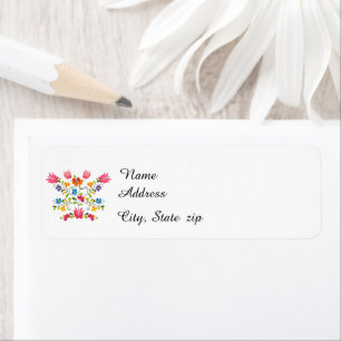 Étiquette Broderie florale