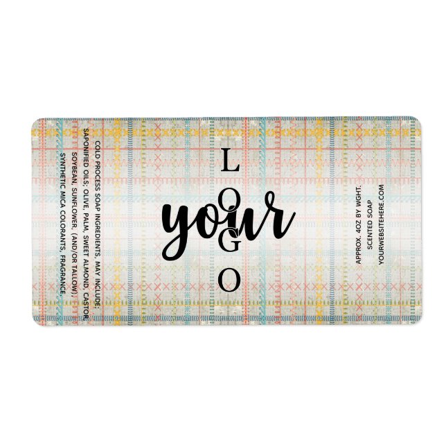 Étiquette Broderie rustique à froid Processus de savon Modèl (Devant)