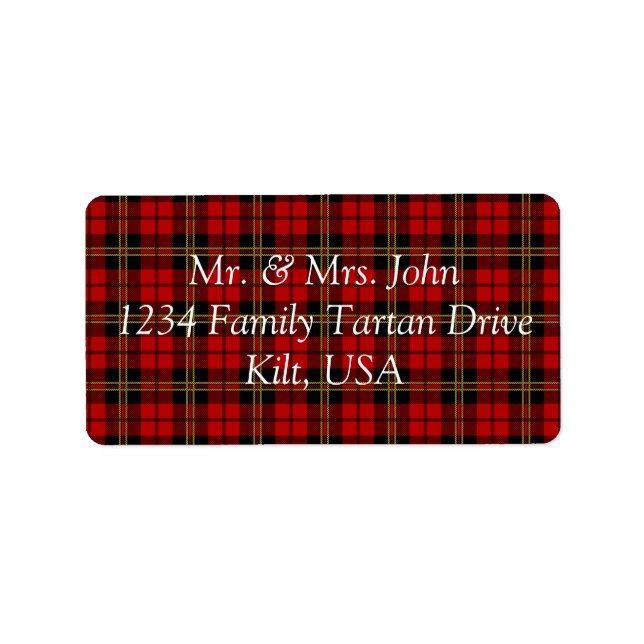 Étiquette Brodie Red Tartan (Devant)