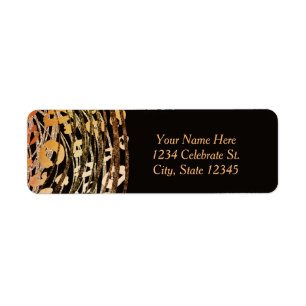 Étiquette Bronze Orange Cheetah Exotic Party Invitation