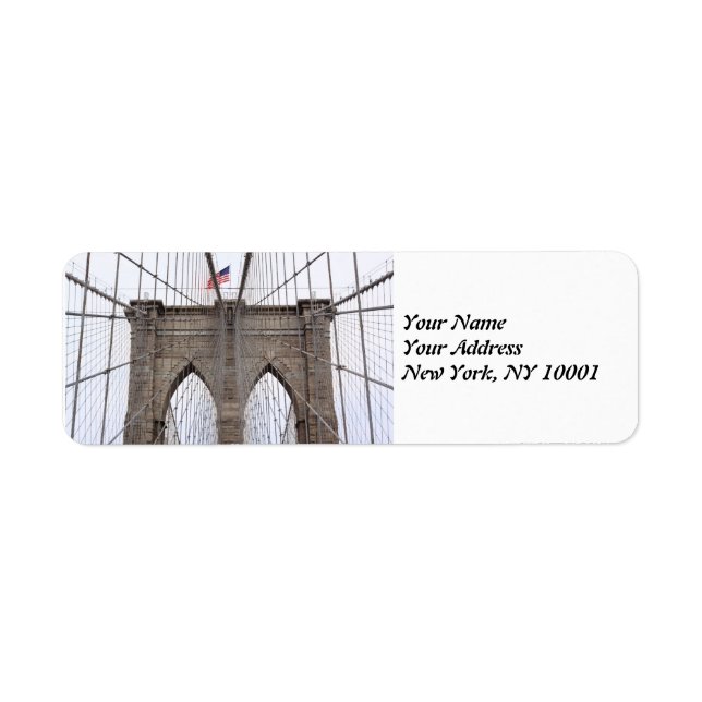 Étiquette Brooklyn Bridge, New York (Devant)