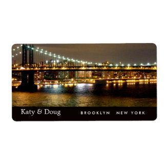 Étiquette Brooklyn Bridge Wedding Labels