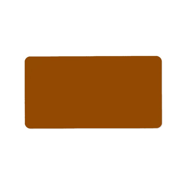 Étiquette Brown, Brown (traditionnel) (couleur solide) (Devant)