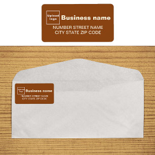 Étiquette Brown Business Address Label