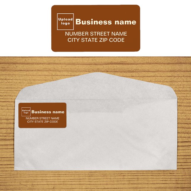 Étiquette Brown Business Address Label (Brown business address label on envelope)