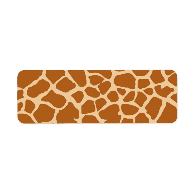 ÉTIQUETTE BROWN CRÈME GIRAFFE ANIMAL MOTIFS ARRIÈRE - PLANS  (Devant)