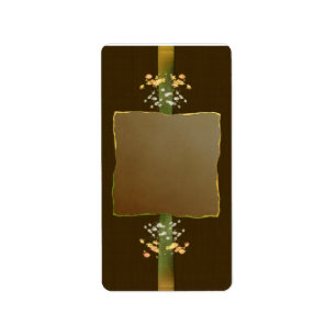 Étiquette Brown d'apothicaire de petits bouquets