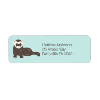 Brown Ferret Mint Green Adresse de retour