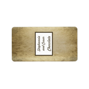 Étiquette Brown miniature Hershey de 1,25 po x 2,75 po