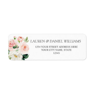 Étiquette Bruit moderne Fleurs et feuillage Mariage floral