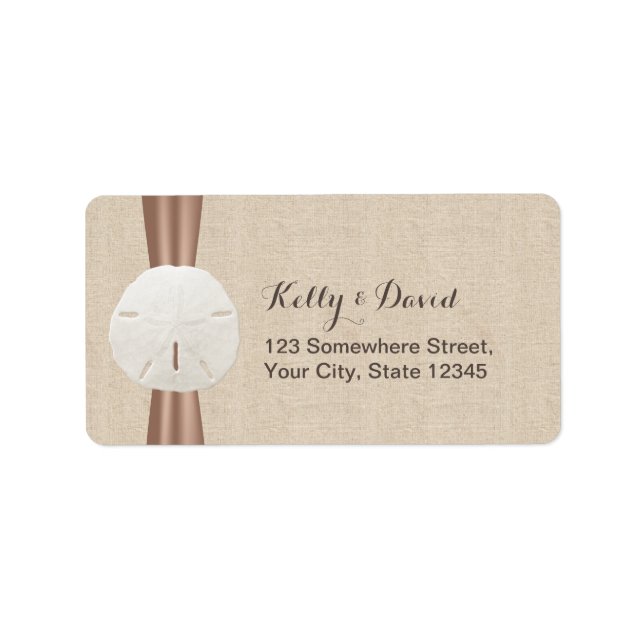 Étiquette Brûlure de sable rustique Dollar Retourner l'adres (Devant)