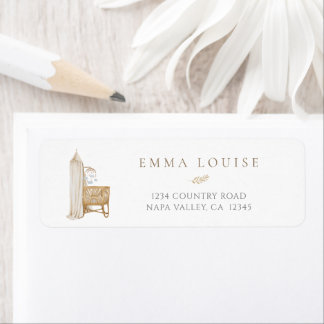 Étiquette Brunch Neutral Boho Baby