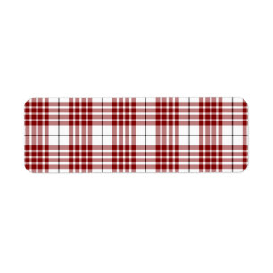Étiquette Buchanan tartan rouge blanc plaid
