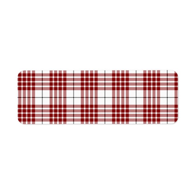 Étiquette Buchanan tartan rouge blanc plaid (Devant)