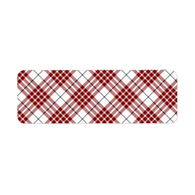 Étiquette Buchanan tartan rouge blanc plaid (Devant)