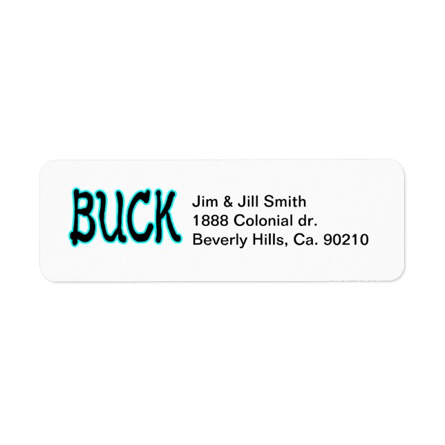 Étiquette Buck (Devant)