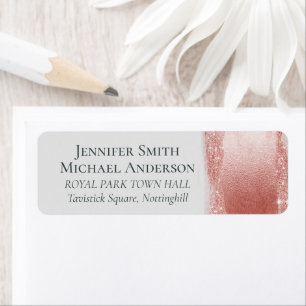 Étiquette Budget Rose Parties scintillant or Foil Look Mari