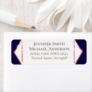 Étiquette Budget Rose Parties scintillant or Foil Look Mari