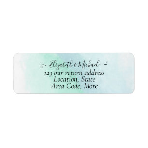 Étiquette BUDGET Verre de mer Mariage Abstrait moderne