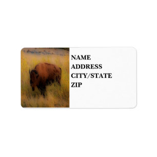 Étiquette 'Buffalo de sud-ouest du Prarie