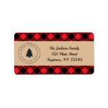 Étiquette Buffalo Plaid Address Labels<br><div class="desc">Buffalo plaid red & black Christmas address labels. Classic lumberjack feel,  rustic Christmas design.
Part of our Buffalo Plaid Christmas collection,  see collection for matching cards,  label,  envelope liner etc.</div>