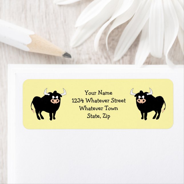 Étiquette Bull Design Return Address (En situation)