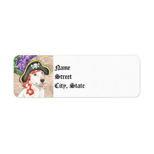 Étiquette Bull Terrier Pirate