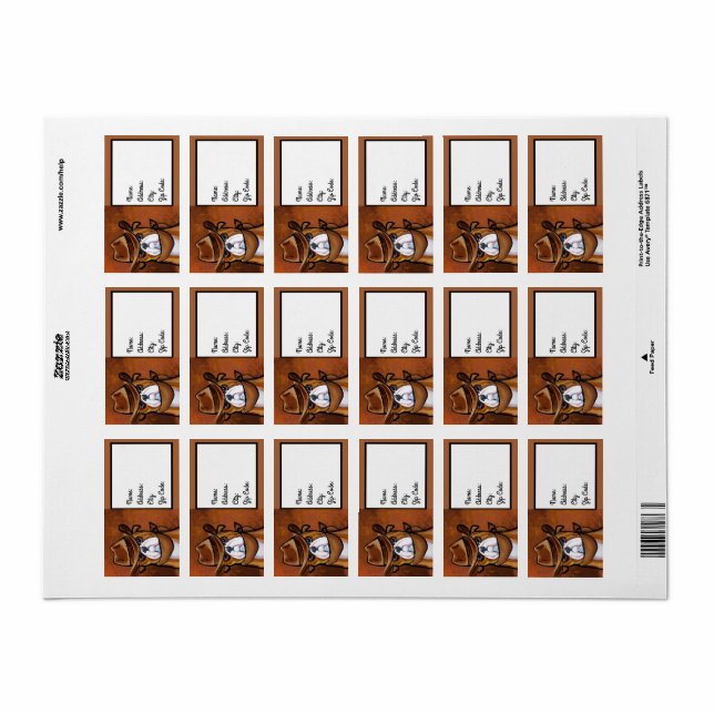 Étiquette Bulldog (Feuille entière)