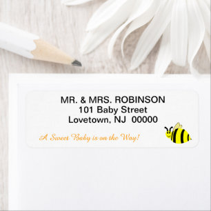 Étiquette Bumble Jaune Bee Sweet Baby