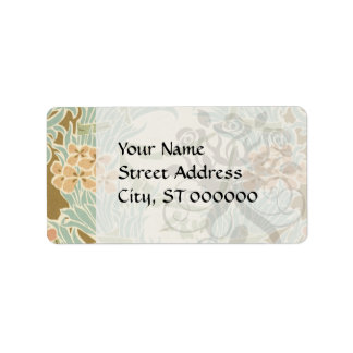 Étiquette Bungalows de fleurs vintages Art nouveau